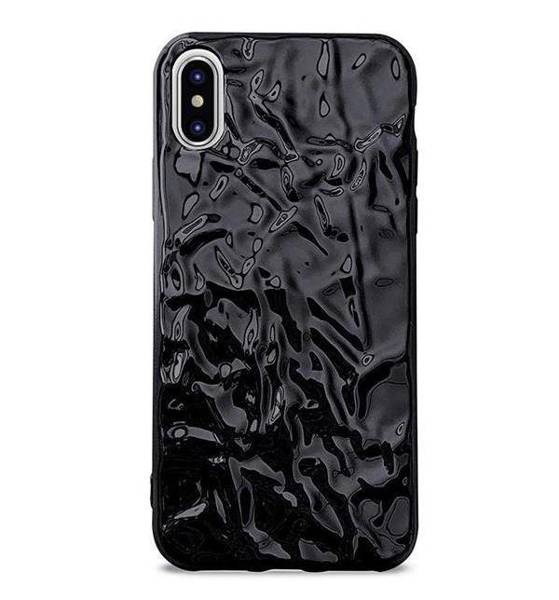 PURO Glam Metal Flex Cover etui do iPhone XS / X - BLACK