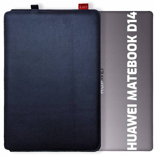 Pokowiec skórzany na laptop LEO Master do Huawei Matebook D14 niebieskie