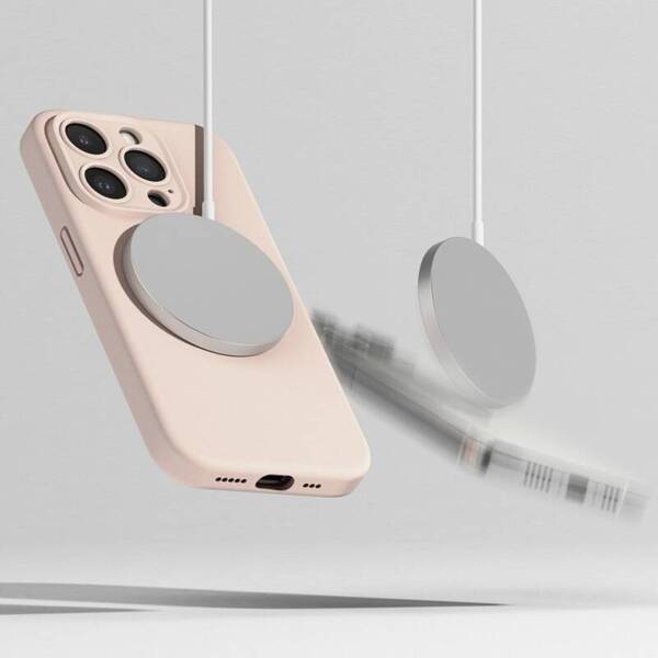 Ringke Silicone MagSafe | Etui do iPhone 15 Pro - PINK SAND