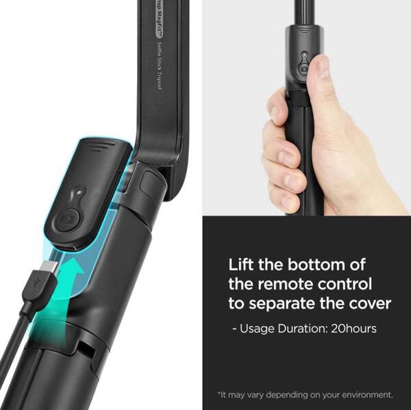 SELFIE STICK LONG TRIPOD SPIGEN S580W MAGSAFE BLUETOOTH BLACK