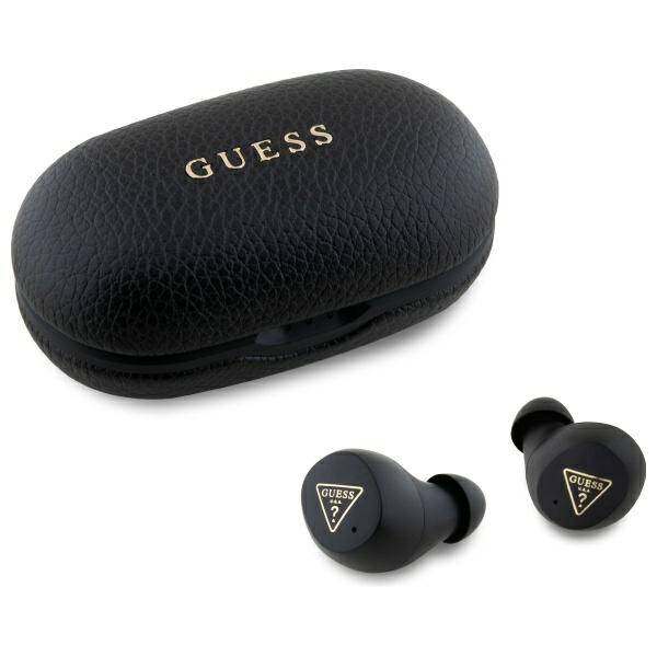 SŁUCHAWKI BLUETOOTH GUESS GRAINED CLASSIC LOGO + STACJA DOKUJĄCA CZARNE