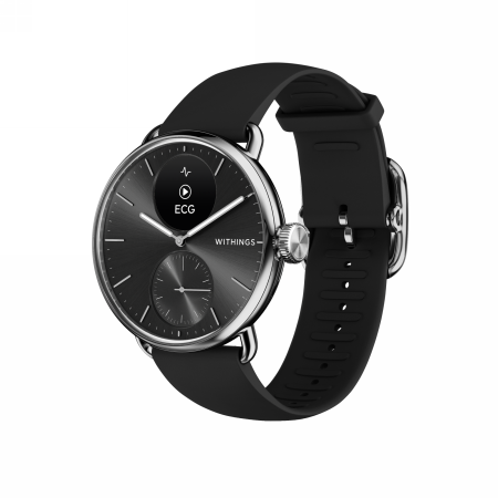 SMARTWATCH ZEGAREK WITHINGS SCANWATCH 2 EKG POMIAR PULSU SPO2 38MM CZARNY