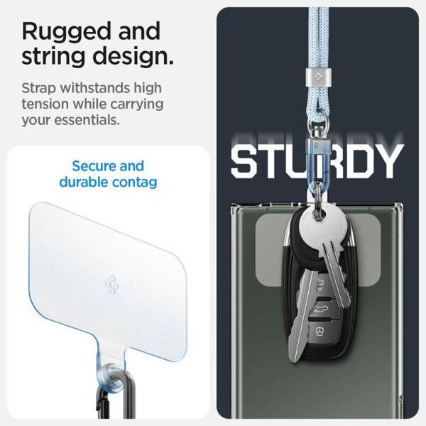 SMYCZ DO TELEFONU SPIGEN UNIVERSAL STRAP SET CROSSBODY & WRIST MUTE BLUE