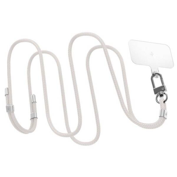 SMYCZ DO TELEFONU SPIGEN UNIVERSAL STRAP SET CROSSBODY & WRIST PEARL WHITE