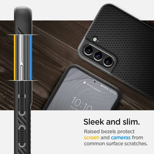 SPIGEN LIQUID AIR ETUI DO GALAXY S22+ PLUS MATTE BLACK