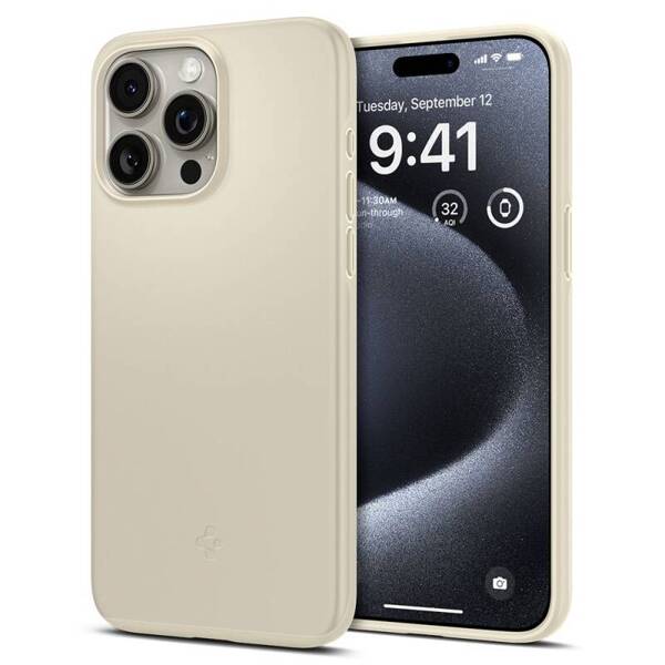 SPIGEN THIN FIT ETUI do IPHONE 15 PRO MUTE BEIGE