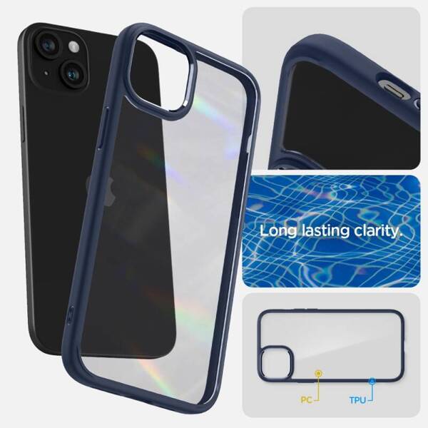 SPIGEN ULTRA HYBRID ETUI do IPHONE 15 NAVY BLUE