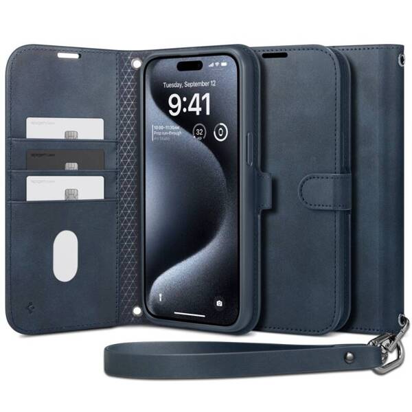 SPIGEN WALLET ”S” PRO ETUI do IPHONE 15 PRO MAX NAVY