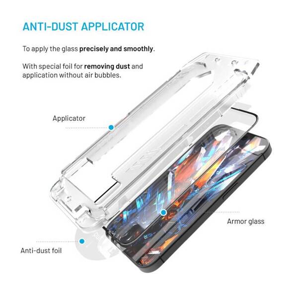 SZKŁO HARTOWANE DO IPHONE 15/16 Z APLIKATOREM AR FIXED ARMOR ULTRA