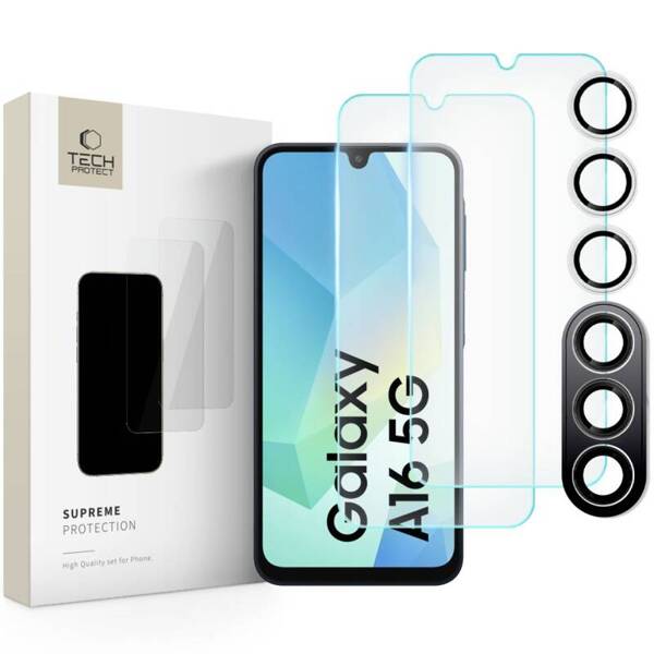 SZKŁO HARTOWANE DO SAMSUNG GALAXY A16 4G / 5G TECH-PROTECT SUPREME SET