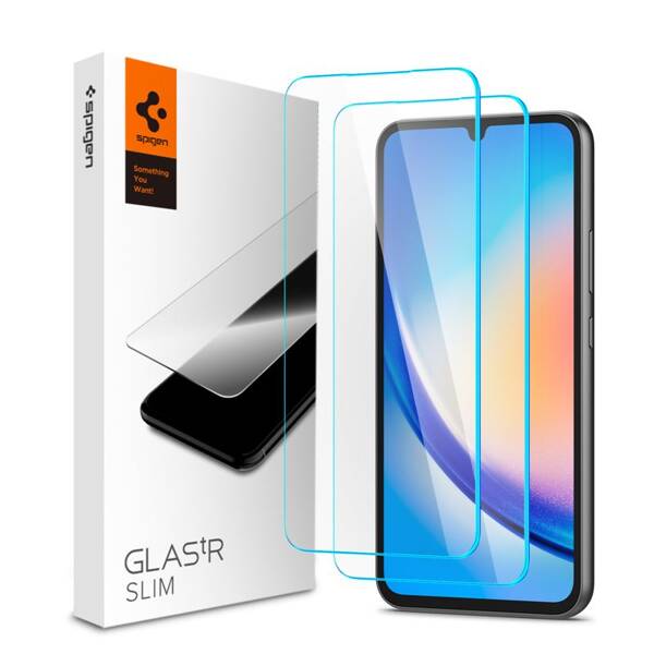 SZKŁO HARTOWANE DO SAMSUNG GALAXY A34 5G SPIGEN GLASS TR SLIM 2 SZT.