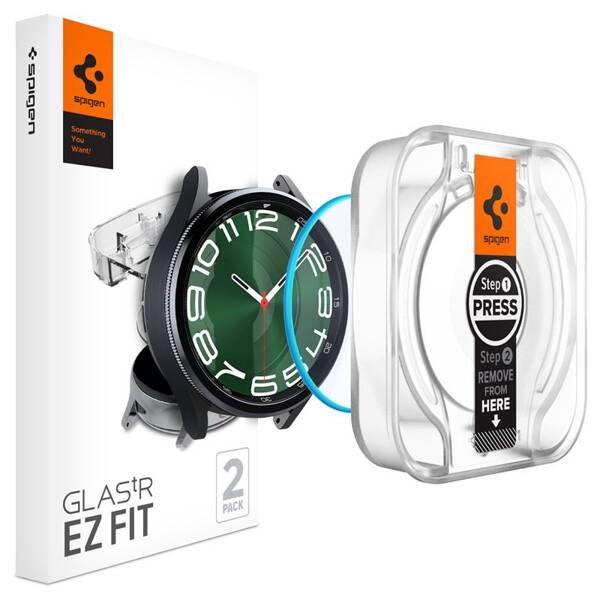 SZKŁO HARTOWANE DO SAMSUNG GALAXY WATCH 6 CLASSIC 47 MM SPIGEN GLASS 2 SZT.