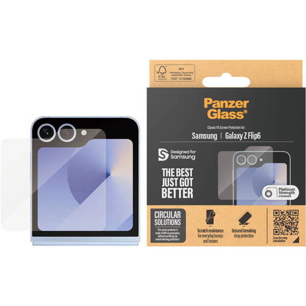 SZKŁO HARTOWANE DO SAMSUNG GALAXY Z FLIP6 PANZERGLASS CLASSIC FIT