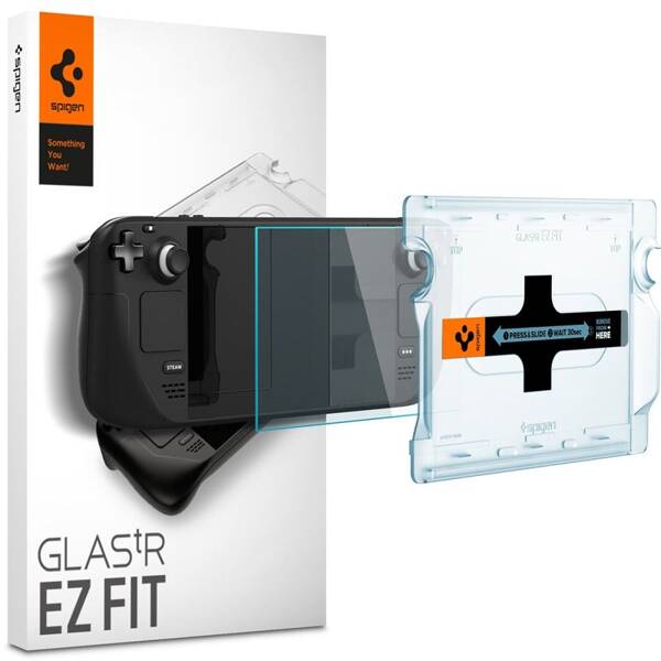 SZKŁO HARTOWANE DO STEAM DECK SPIGEN GLASS TR EZ FIT 1 SZT.