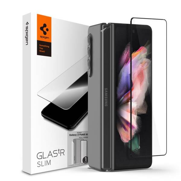 SZKŁO HARTOWANE GALAXY Z FOLD 3 SPIGEN TR FULL GLUE + FOLIE