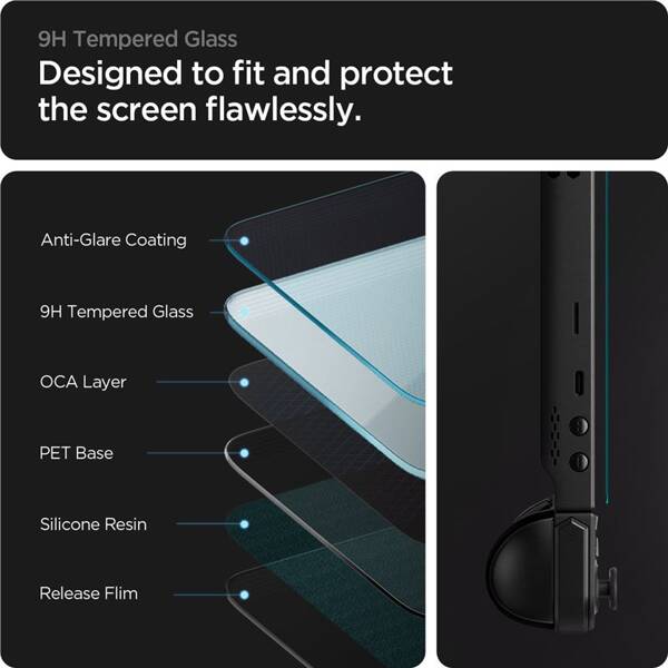 SZKŁO HARTOWANE OCHRONNE DO LENOVO LEGION GO SPIGEN GLASS TR EZ FIT 1 SZT.