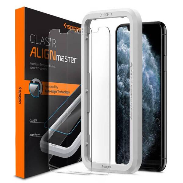 SZKŁO HARTOWANE OCHRONNE SPIGEN ALM GLAS.TR SLIM 2-PACK DO IPHONE 11 / XR