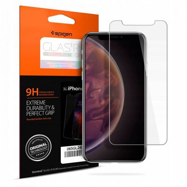 SZKŁO HARTOWANE OCHRONNE SPIGEN GLAS.TR SLIM DO IPHONE 11 / XR CLEAR