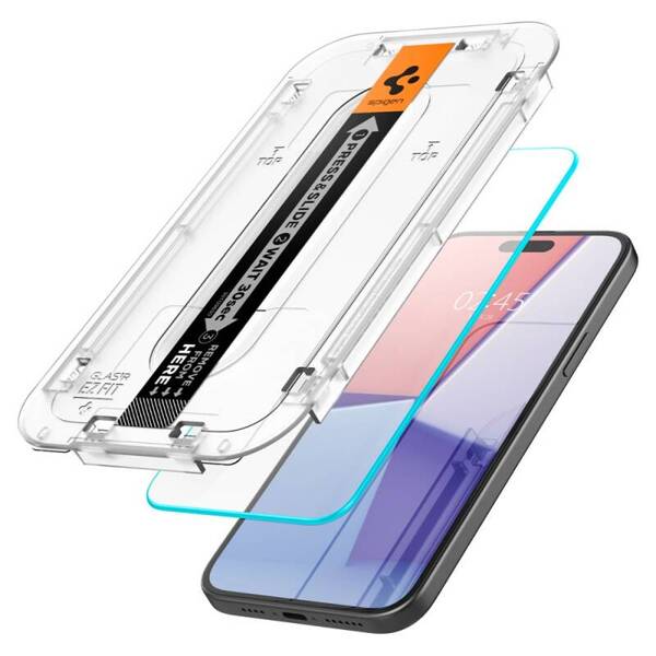 SZKŁO HARTOWANE SPIGEN GLAS.TR ”EZ FIT” IPHONE 15 PLUS CLEAR