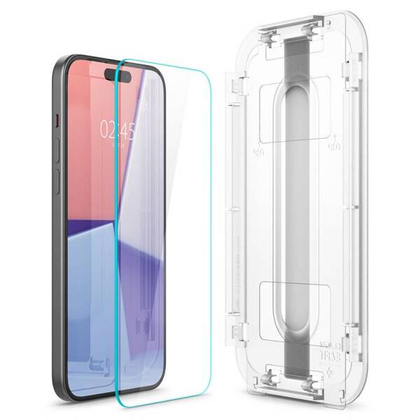 SZKŁO HARTOWANE SPIGEN GLAS.TR ”EZ FIT” IPHONE 15 PLUS CLEAR