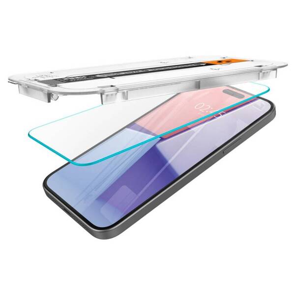 SZKŁO HARTOWANE SPIGEN GLAS.TR ”EZ FIT” IPHONE 15 PLUS CLEAR