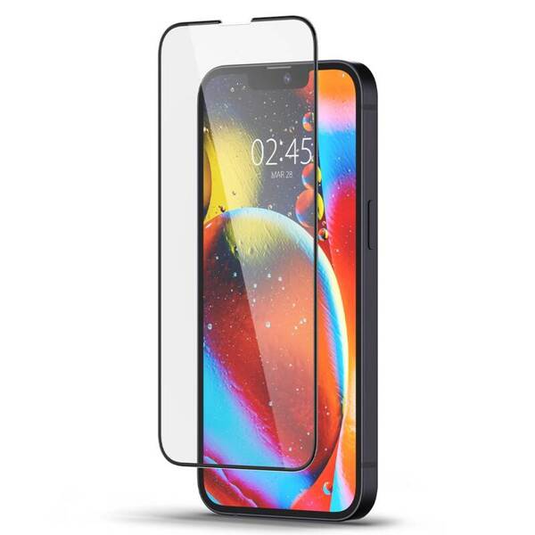 SZKŁO HARTOWANE SPIGEN GLASS FC IPHONE 13 PRO MAX / 14 PLUS / 15 PLUS BLACK