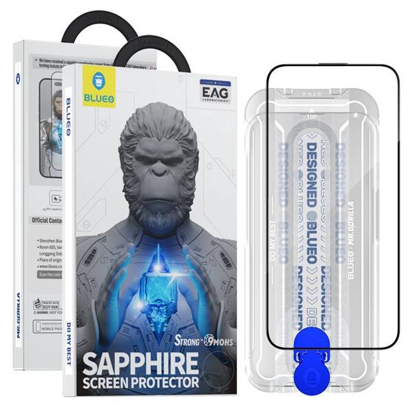 SZKŁO OCHRONNE BLUEO DO IPHONE 15 PRO MAX SAPPHIRE Z APLIKATOREM