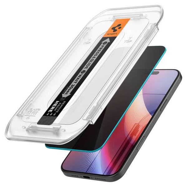 SZKŁO PRYWATYZUJĄCE DO IPHONE 16 PRO SPIGEN GLAS.TR ”EZ FIT” 2-PACK