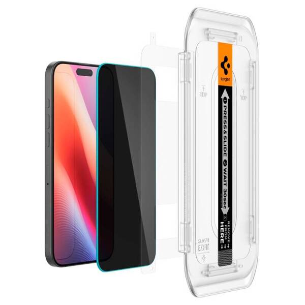 SZKŁO PRYWATYZUJĄCE DO IPHONE 16 PRO SPIGEN GLAS.TR ”EZ FIT” 2-PACK