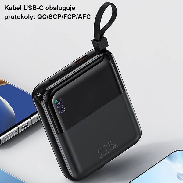 SZYBKI POWERBANK USAMS 10000mAh 22.5W BLACK