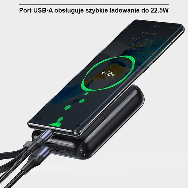 SZYBKI POWERBANK USAMS 10000mAh 22.5W BLACK