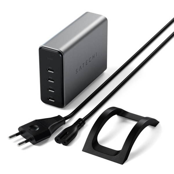 Satechi GaN Charger | Ładowarka Sieciowa 165W 4xUSB-C PD - GRAY