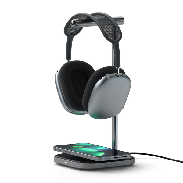 Satechi Headphone Stand 2in1 | Ładowarka Indukcyjna - SPACE GREY