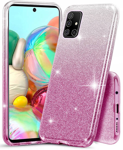 Shining Case | Etui do Galaxy A51 - CLEAR/PINK