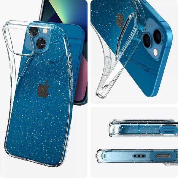 Spigen Crystal Glitter | Etui do iPhone 13 - CLEAR