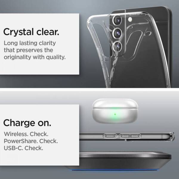 Spigen Liquid Crystal | Etui do Galaxy S22 - CRYSTAL CLEAR