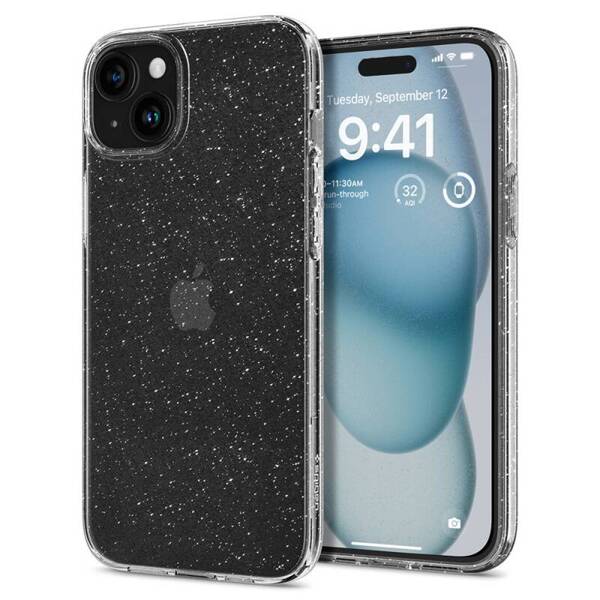 Spigen Liquid Crystal | Etui do iPhone 15 - GLITTER CRYSTAL