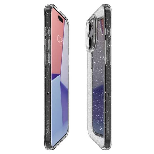 Spigen Liquid Crystal | Etui do iPhone 15 Pro - GLITTER CLEAR