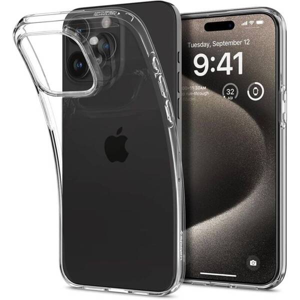 Spigen Liquid Crystal | Etui do iPhone 15 Pro Max - CRYSTAL CLEAR