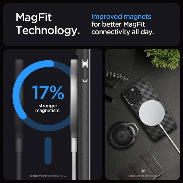 Spigen Mag Armor MagSafe | Etui do iPhone 15 Pro - MATTE BLACK