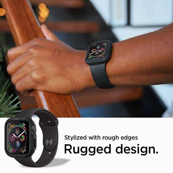 Spigen Rugged Armor | Etui do Apple Watch 4/5 44mm - BLACK