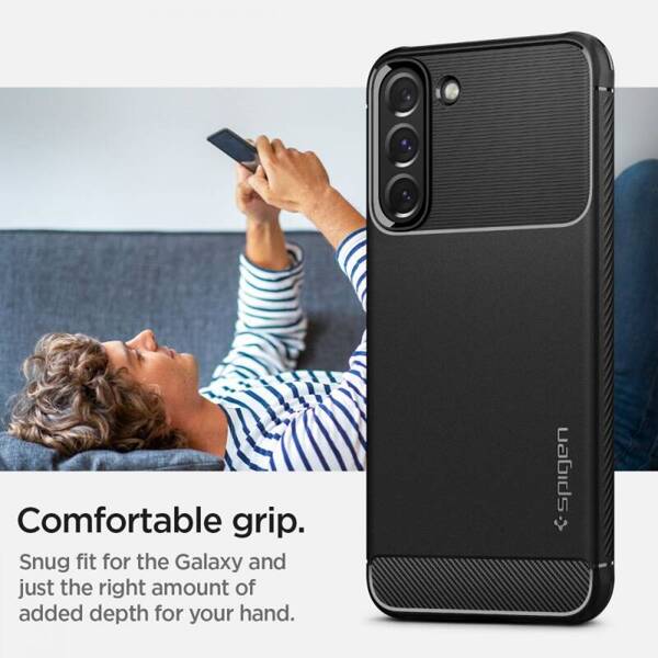 Spigen Rugged Armor | Etui do Galaxy S22 - M. BLACK