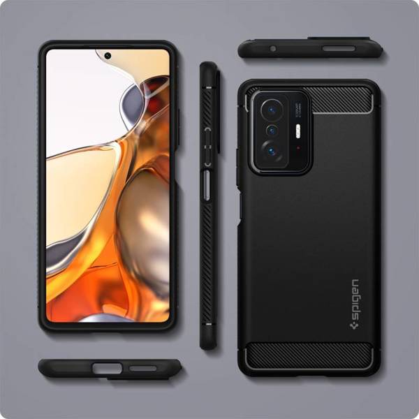 Spigen Rugged Armor | Etui do Xiaomi 11T/11T Pro - M. BLACK