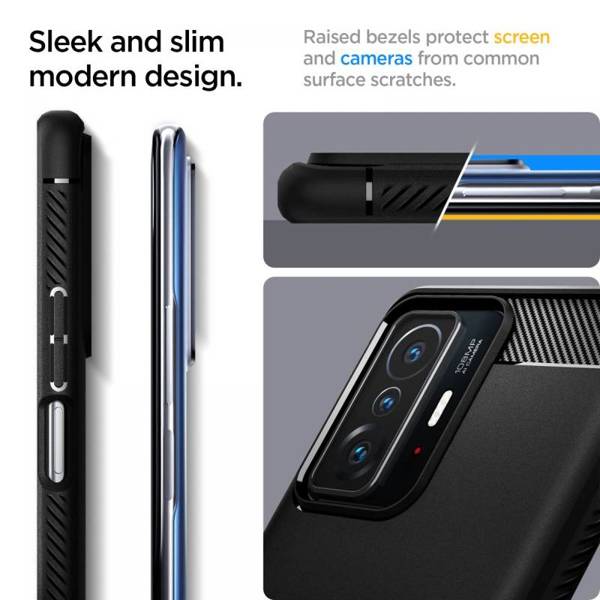 Spigen Rugged Armor | Etui do Xiaomi 11T/11T Pro - M. BLACK