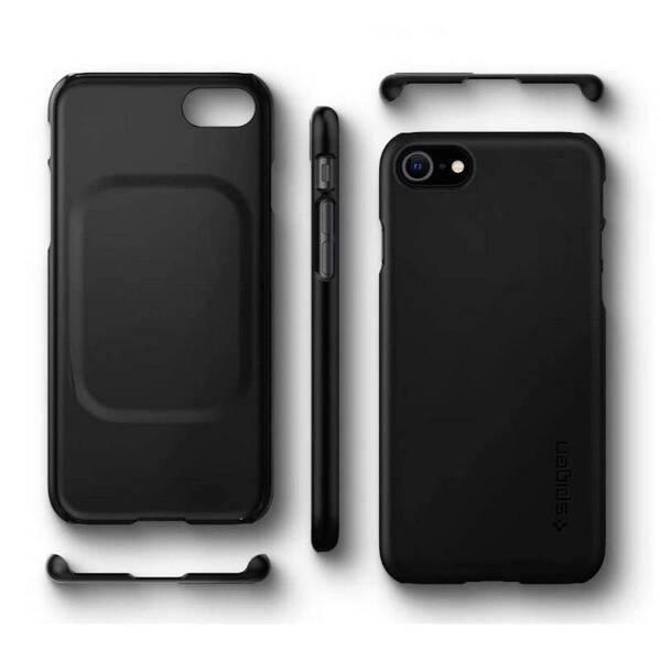 Spigen Thin Fit | Etui do iPhone SE2022/SE2020/8/7 - BLACK