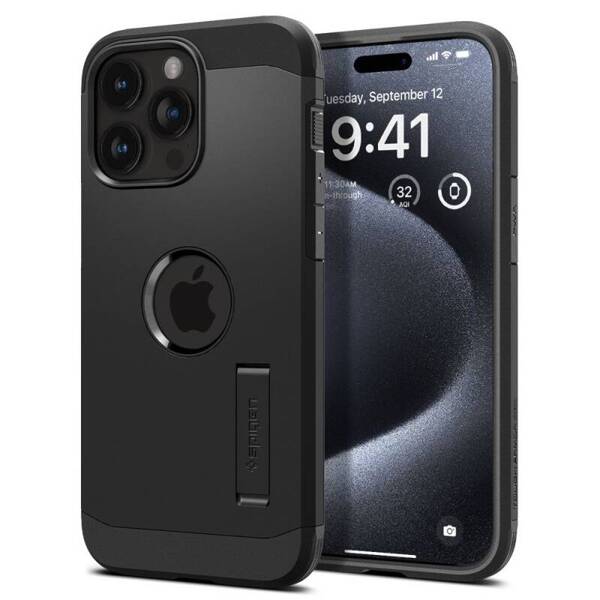 Spigen Tough Armor | Etui do iPhone 15 Pro Max - BLACK