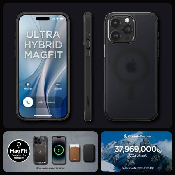 Spigen Ultra Hybrid MagSafe | Etui do iPhone 15 Pro Max - FROST BLACK