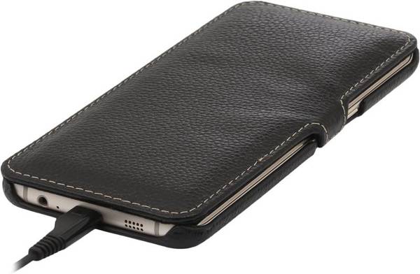 StilGut UltraSlim Book | Etui do Galaxy S6 Edge - BLACK