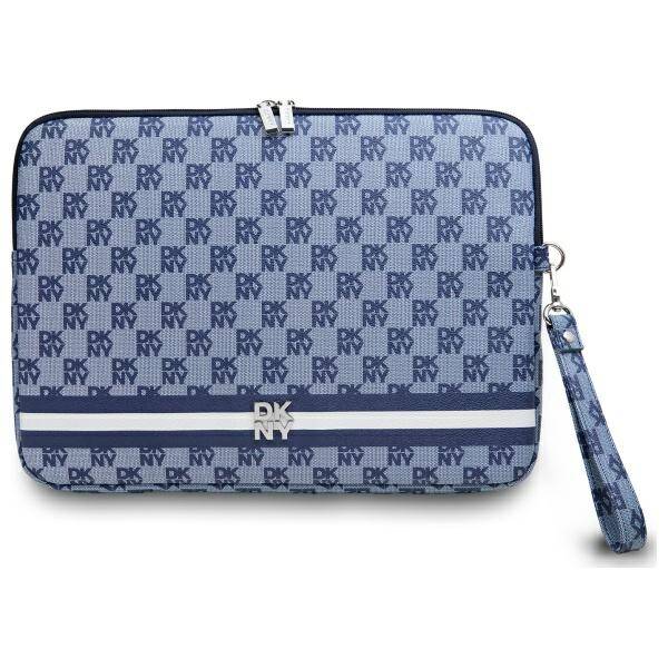 TORBA NA LAPTOP DO 14" DKNY SLEEVE CHECKERED PATTERN PRINTED NIEBIESKA