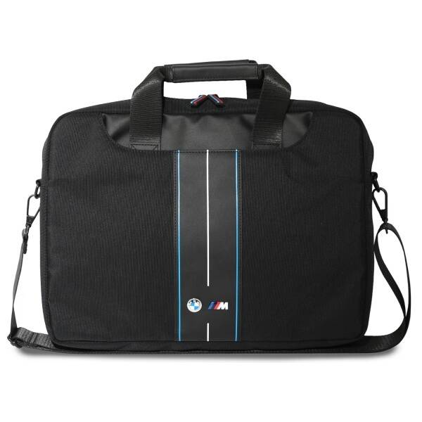 TORBA NA LAPTOP / TABLET DO 16" BMW NYLON BLUE STRIPE CZARNA